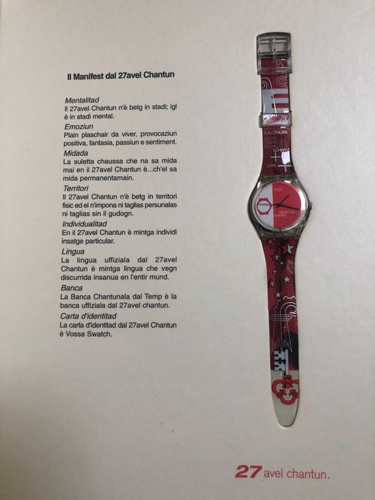 Swatch 27 Cantões com Livro