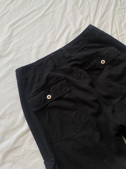 spodnje czarne cargo jeansy bershka s m