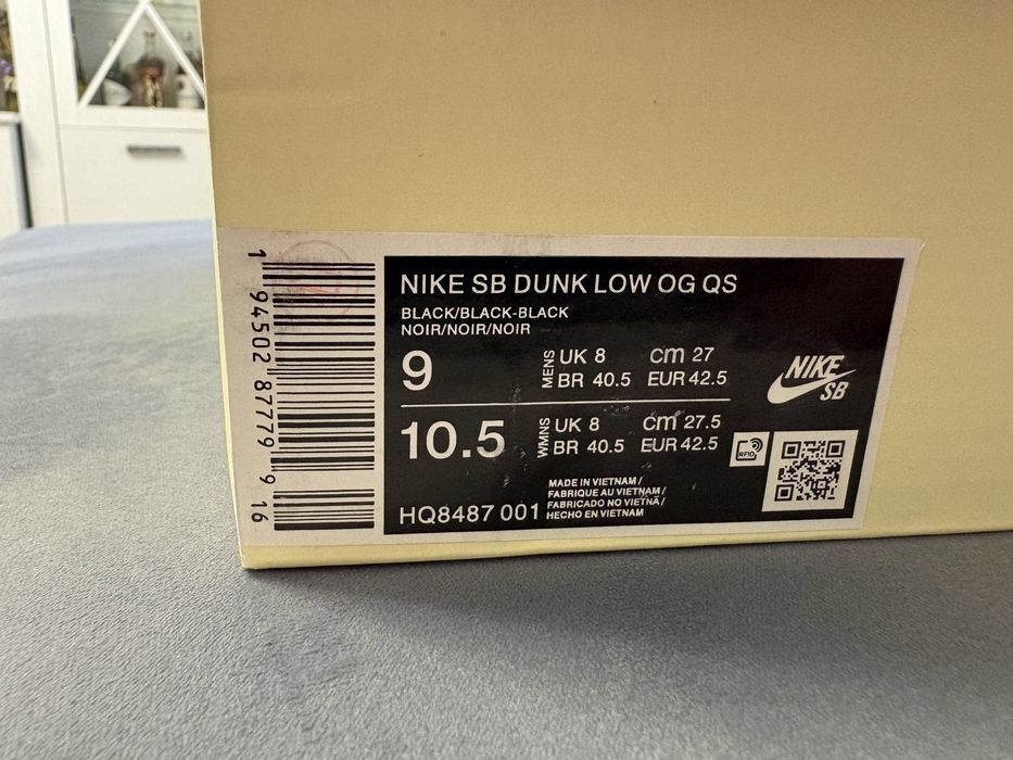 Nike SB DUNK LOW og qs black