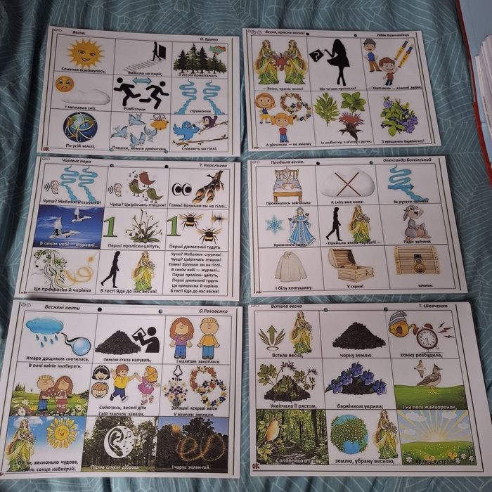 Віршики по картинках, Вірші мнемотехніка