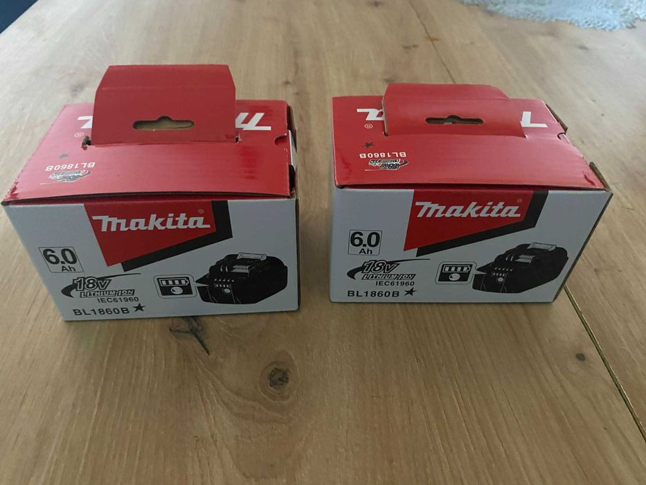 Dwie baterie Makita 18V 6A.h
