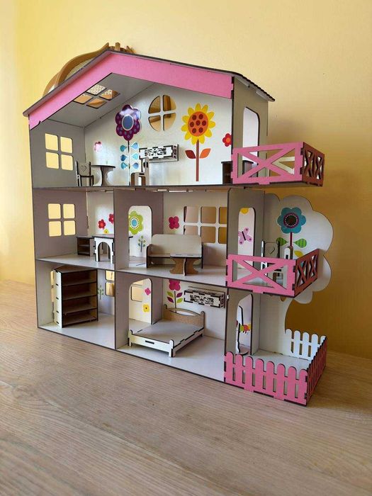 Ляльковий будинок для ляльок. кукольный домик кукольный домик