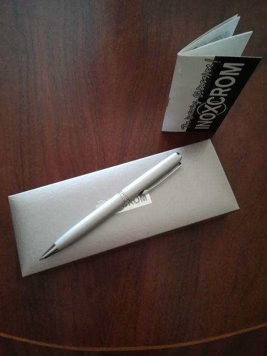 Caneta Esferográfica INOXCROM Wall Street Titanium Prata