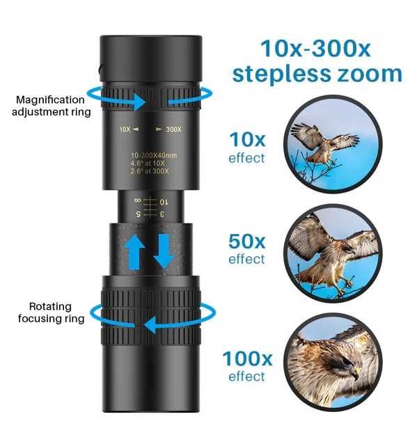 Teleskop APEXEL HD 10-300X40 w stanie idealnym