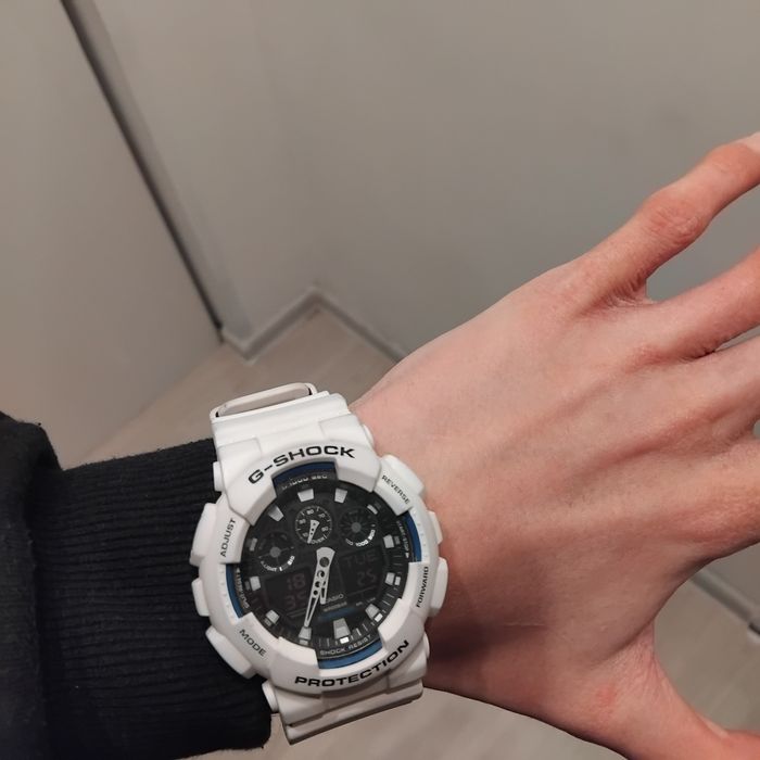 Casio G-Shock GA-100B-7AER White | FULL SET | Stan BDB