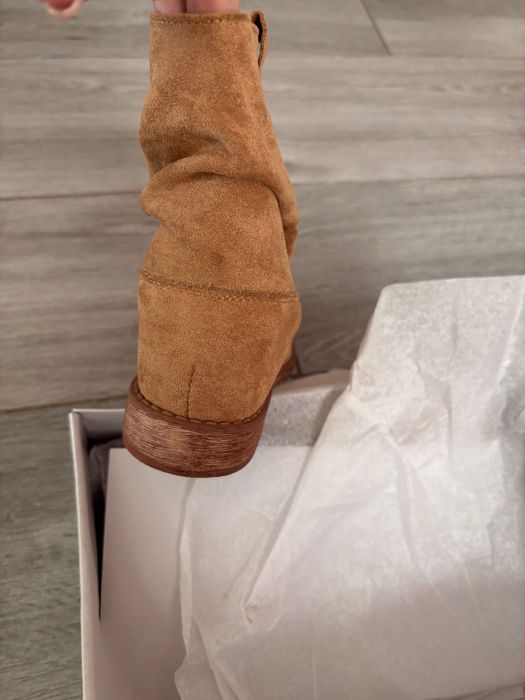 Nowe ocieplane botki z platformą camel rozm 36,39,40 styl zara