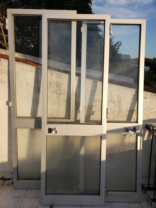 3 Portas + 2 janelas de alumínio simples [usadas]