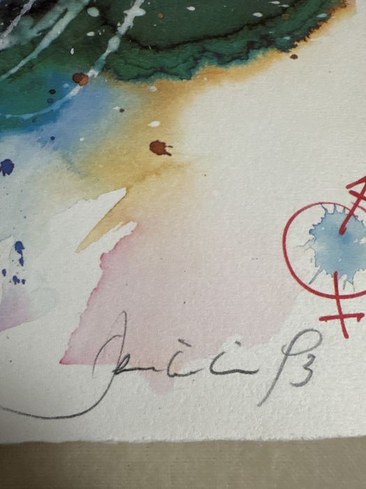 Stara litografia Edmond Dembinski "Hello" sygnowana limitowana