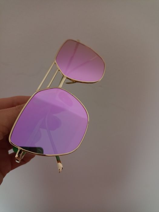 Damskie różowe okulary przeciwsłoneczne