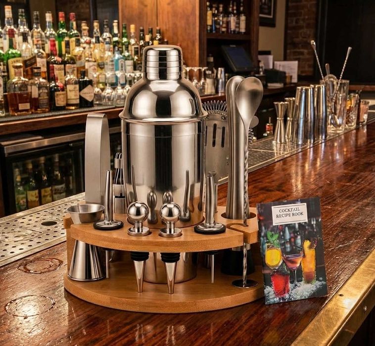 Zestaw Barmański Shaker Do Drinków 12w1 Akcesoria + GRATIS Na Prezent