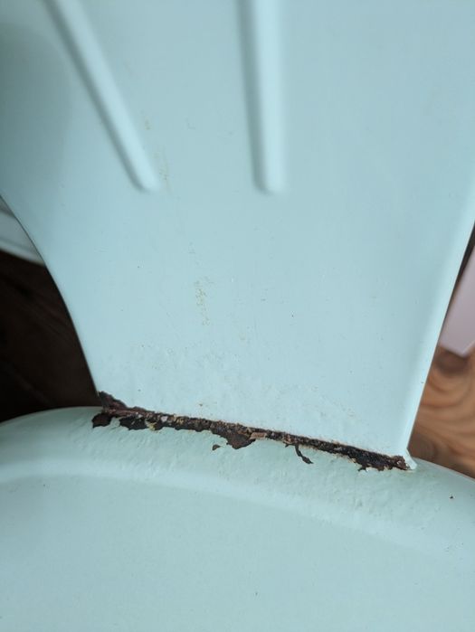 3 cadeiras metal esmaltado