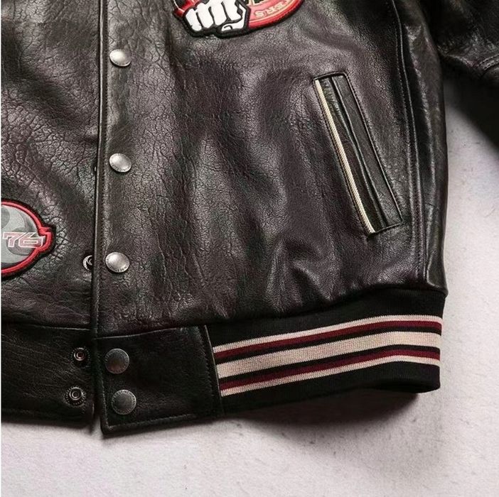 Kurtka skórzana męska bejsbolówka Avirex Dragon Eye