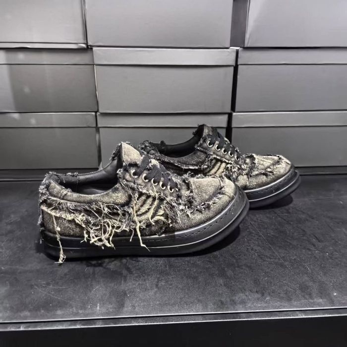 Кеды Rick Owens Distressed Low