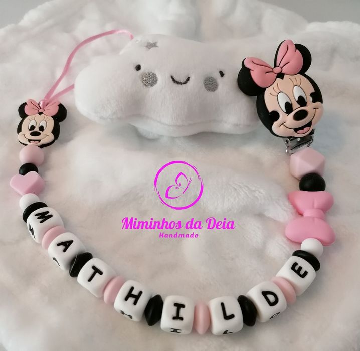 Prende-chucha, mordedores personalizados em silicone alimentar