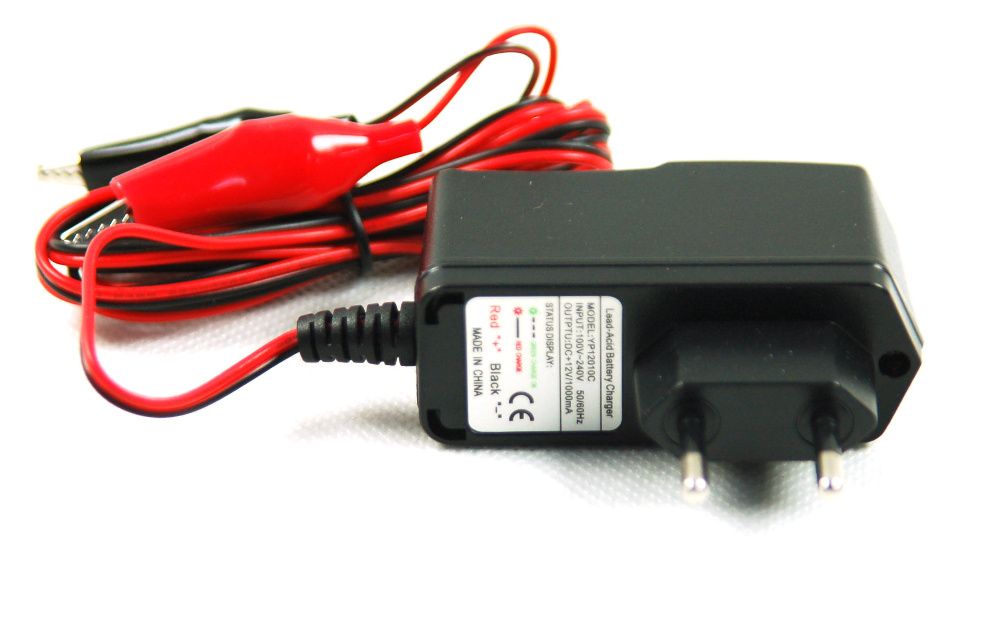Ładowarka akumulatorów prostownik 12v 1,0A motocykl żel akumulator