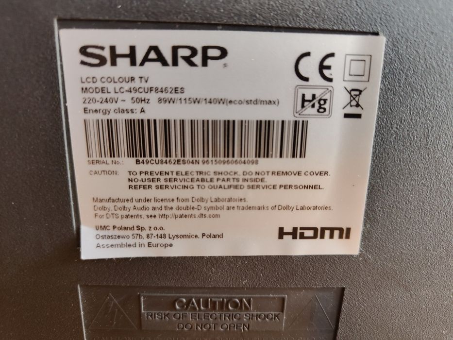 Telewizor Sharp 49 cali
