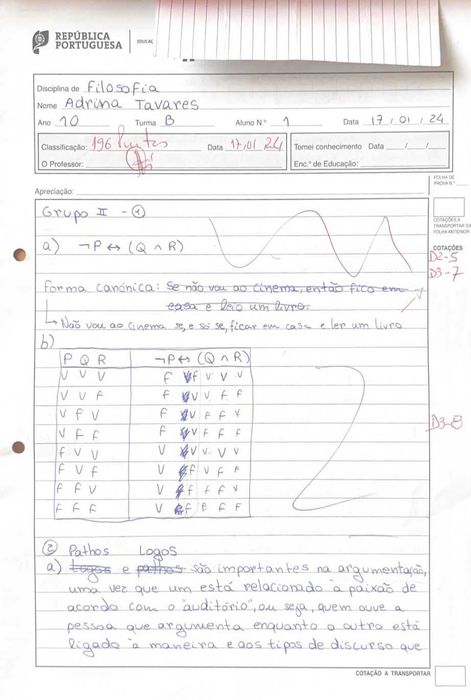 Resumos, Trabalhos, Testes e Correções de Filosofia