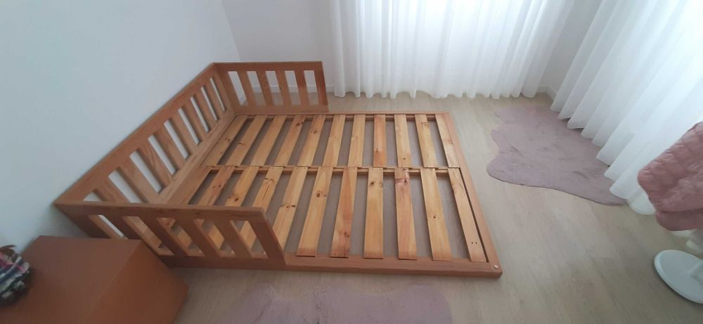Cama de chão com estrado para colchão 190x140