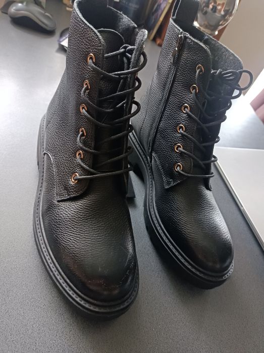 Cholewiński botki buty skórzane skóra roz 38