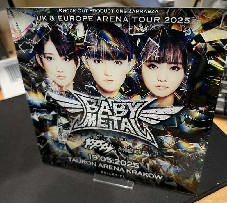 Babymetal plakat sztywny koncert krakow 20cm