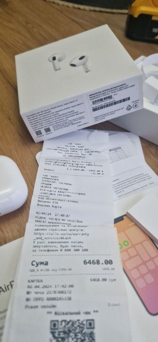 AirPods 3 Оригінал. Алло. Квитанція.