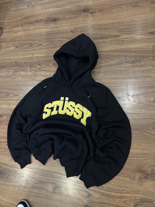 Czarna bluza z kapturem Stussy, nowa, XL