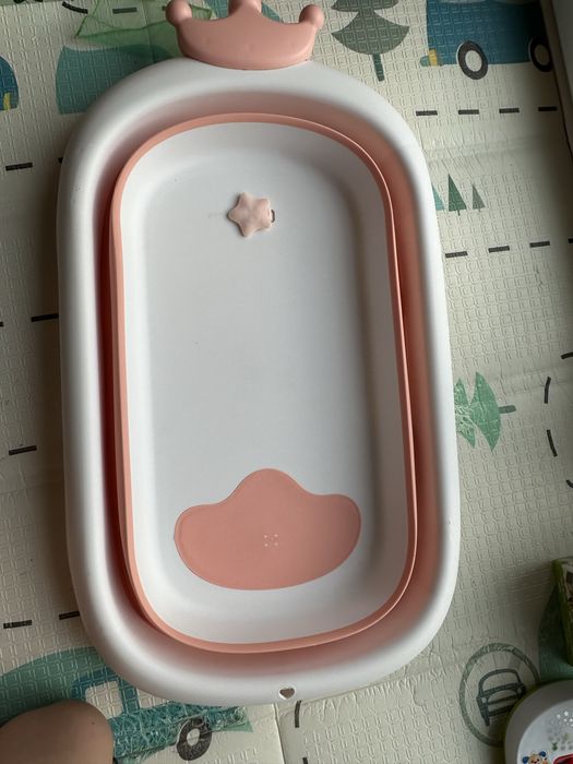Skladana wanienka niemowlęca z wkladką
