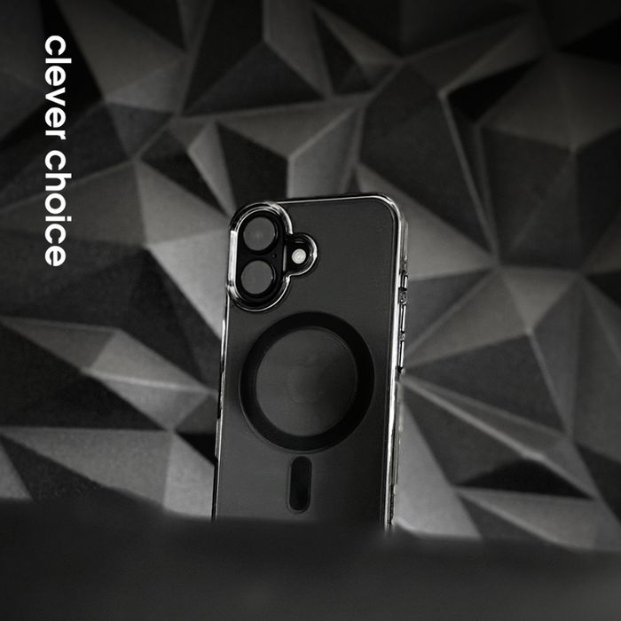 Etui do iPhone 16 Pro Max MagSafe Crong Clear MAG Pro czarny