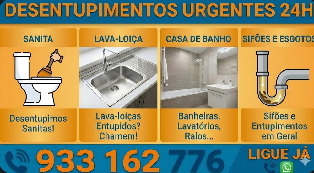 Desentupimento urgente 24 horas