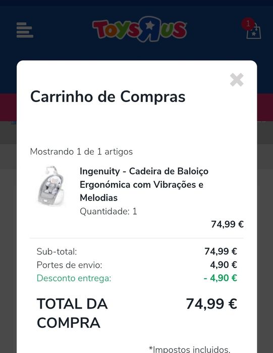 Espreguiçadeira para bebé (até 2 anos)