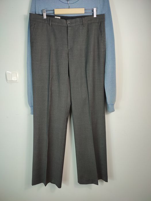 Filippa K grafitowe spodnie męskie wełniane XL klasyczne loose fit ele