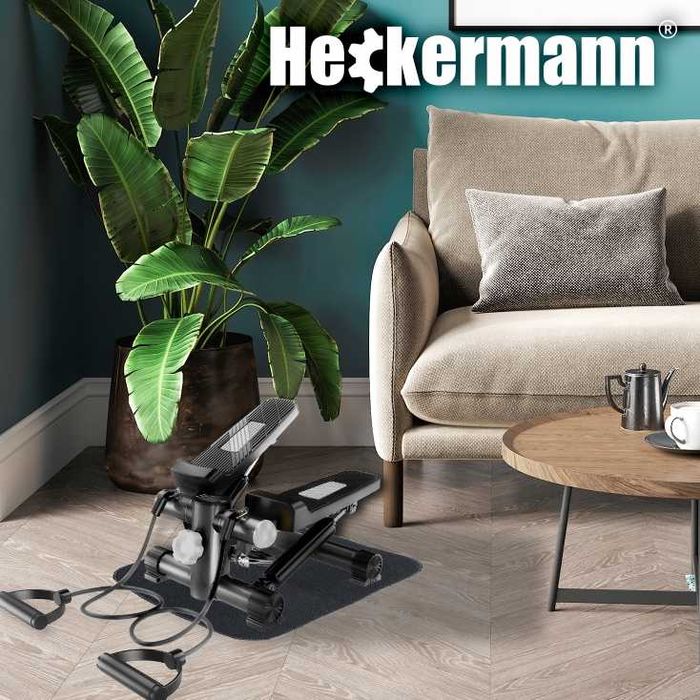 Тренажер степпер с эспандером и Led монитором HECKERMANN 100 кг Польша