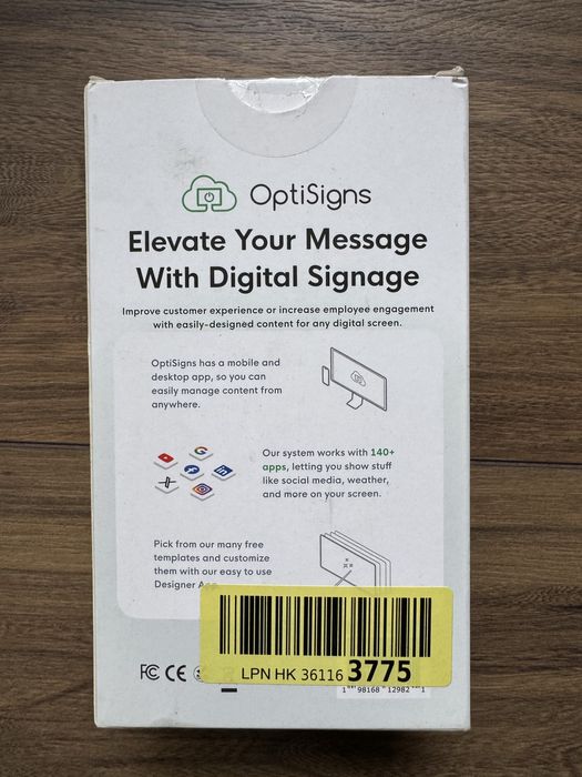 Цифровий програвач OptiSigns OptiStick для вивісок (А646)