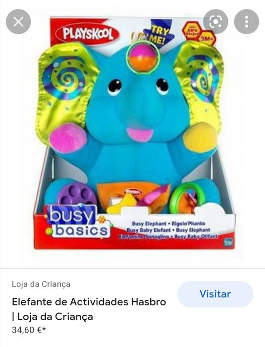 Elefante de atividades hasbro