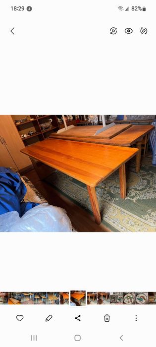 Набор деревянный сосна.стол и две лавки