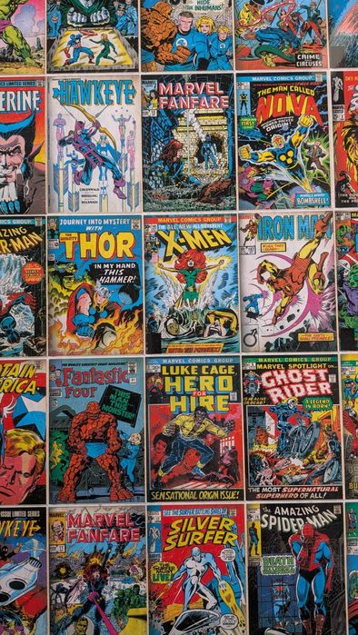 Quadro com capas comics da Marvel - 157 x 52 cm512668856998973441