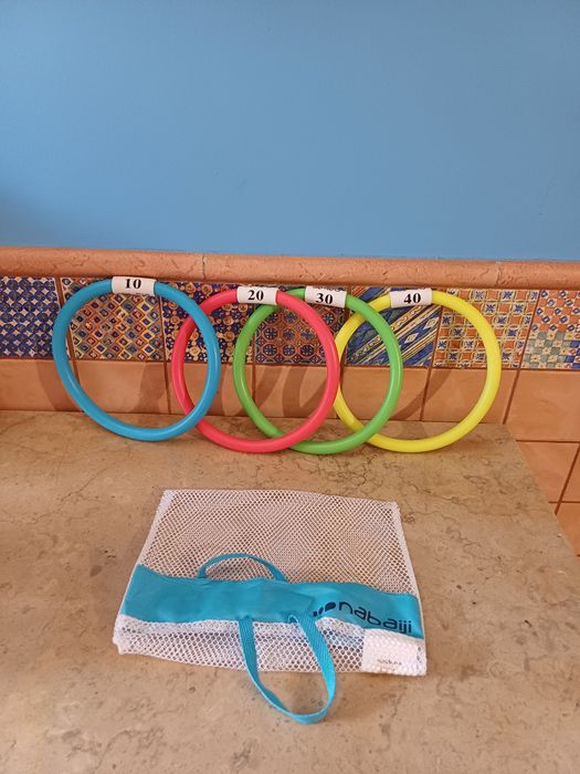 Jogo de argolas para  piscina