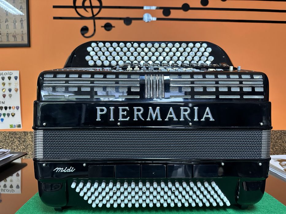 Acordeao Piermaria cromatico 120 baixos midi