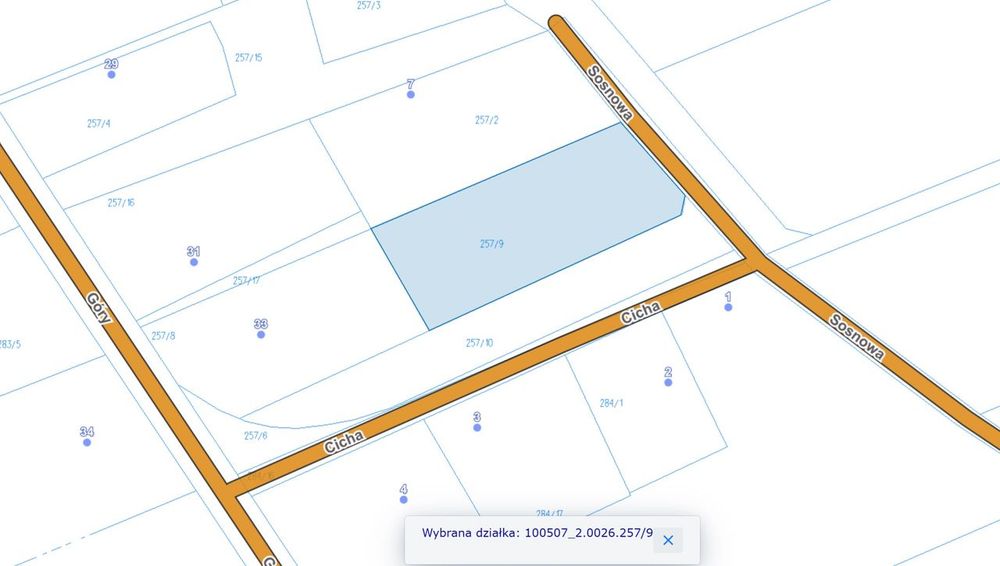 Działka budowlana 1110 m² z mediami, blisko lasu