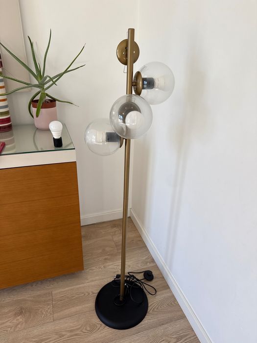 Candeiro de pé vidro