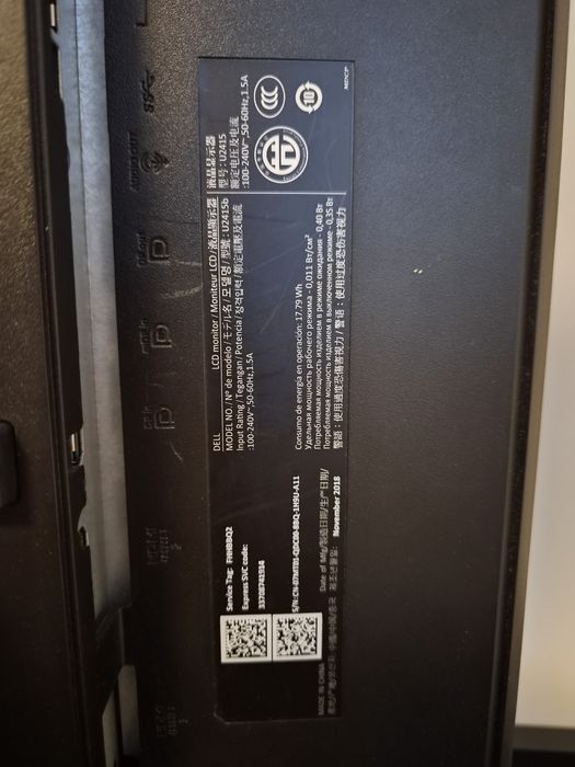 Monitor 24" LED Dell U2415