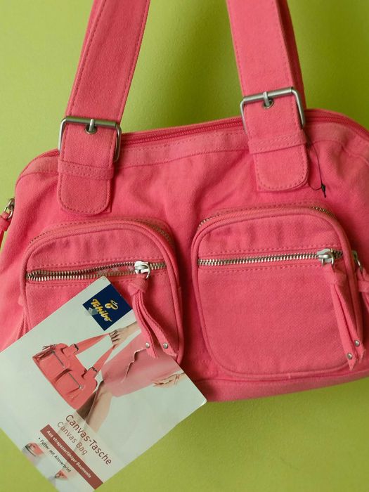 Tchibo różowa torebka bawelniana