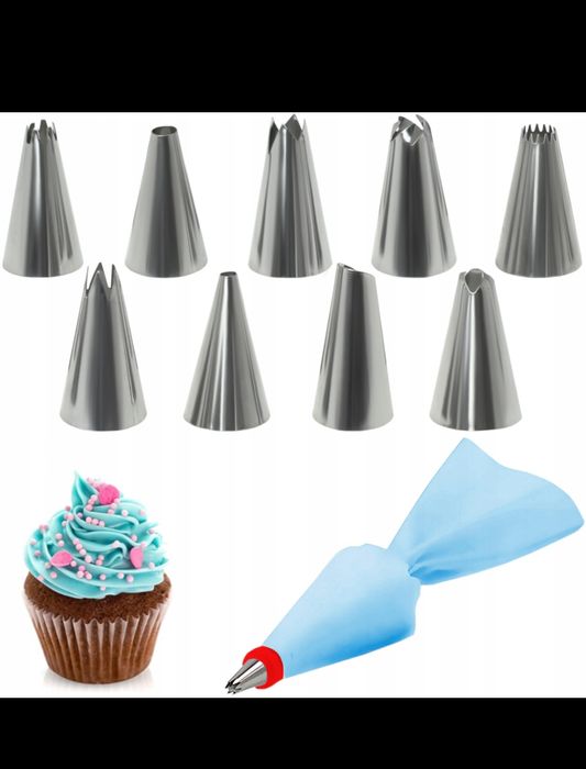 Tylki cukiernicze z rękawem 9szt