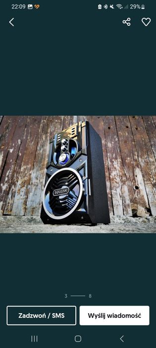 Kolumna nagłośnienie radio karaoke akumulator mikrofon