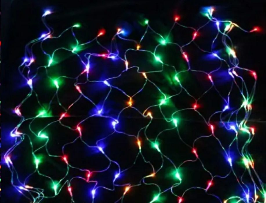 Гірлянда сітка 120 LED 1.5*1.5м мультіколор