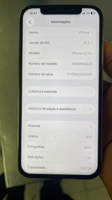 iPhone 12 Pro 128 gb bateria 75 % cor dourada