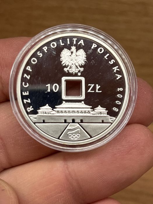 Srebrna moneta 10zł Pekin 2008 Polska Reprezentacja Olimpijska