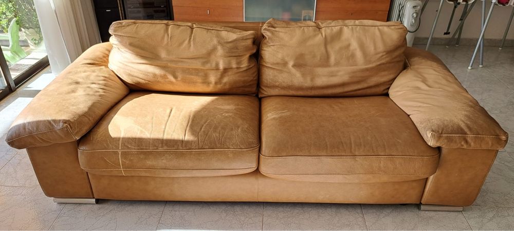 Sofá de pele natural