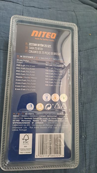 Niteo zestaw bitów 25 szt nowe