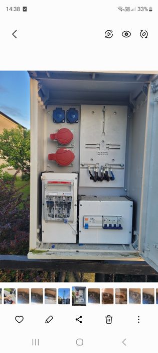 Skrzynka elektryczna budowlana kompletna. pod licznik